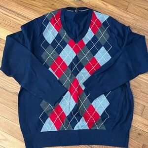 Banana Republic Argyle Front Sweater - XL